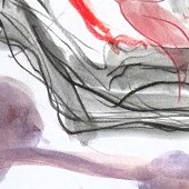 ohne titel, 2024, mischtechnik auf papier, 83,8x59,4 cm, copyright vg bildkunst + axel hptner